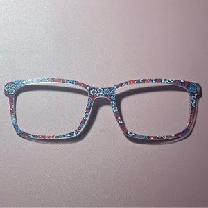 Pair Eyewear Kirby Top Frame Red/White/Blue Daisies